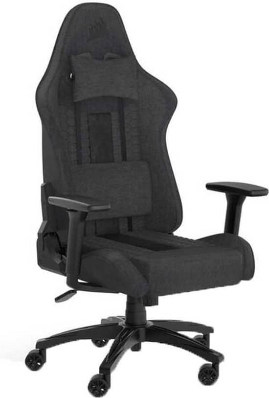 Corsair TC100 Relaxed stoffen gamestoel in zwart en grijs