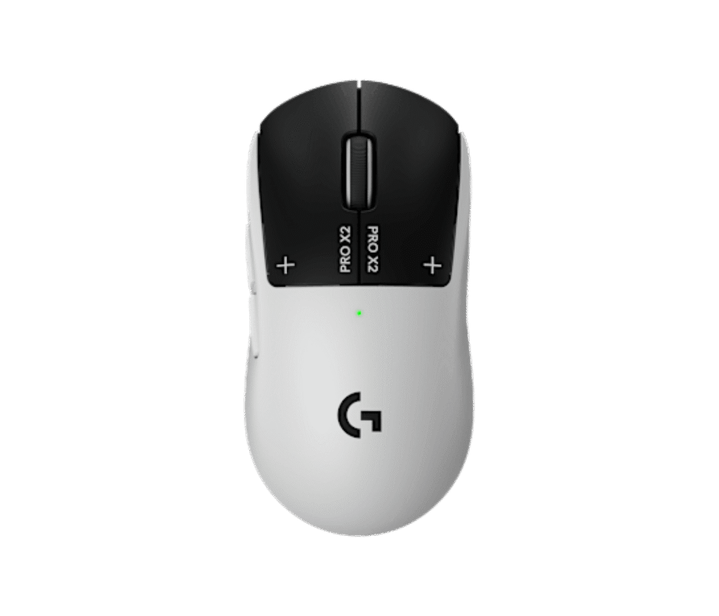Logitech G PRO X2 SUPERSTRIKE draadloze gaming muis in wit en zwart