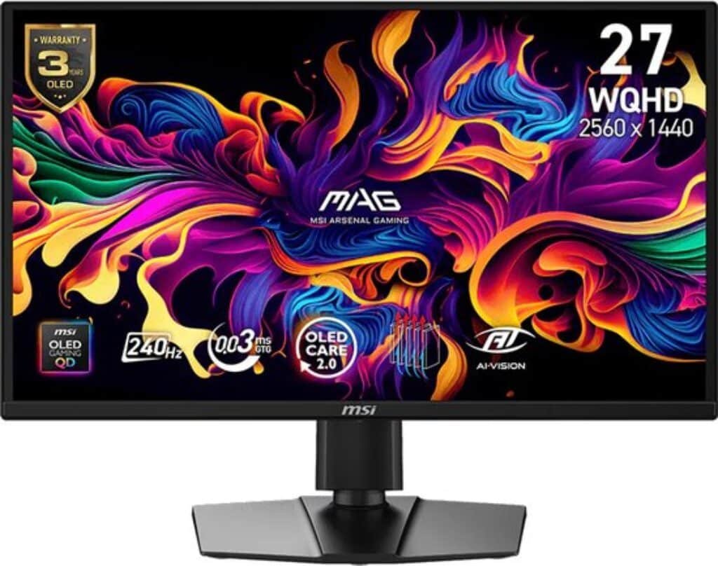 MSI MAG 272QP QD-OLED X24 gaming monitor